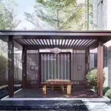 Classical Outside WATERROOF Garden Aluminum Pergola with shadows or printscreen